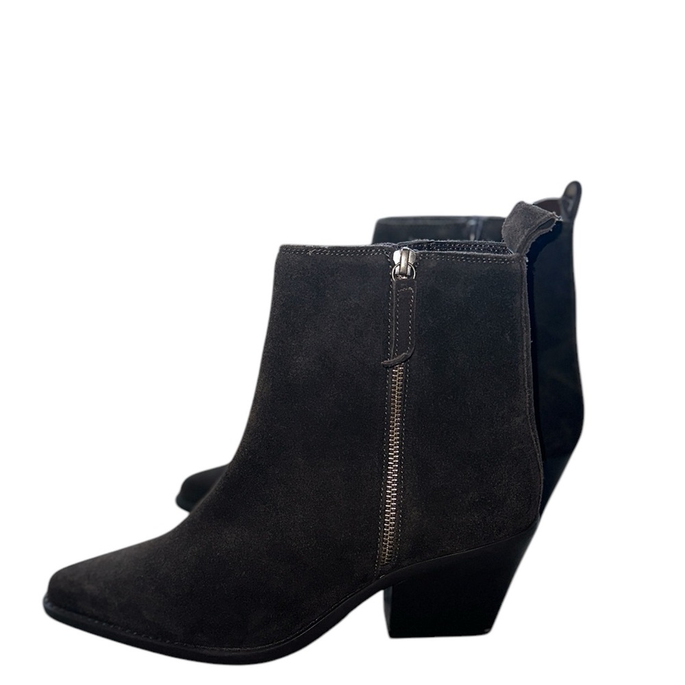 NWT HOUSE OF HARLOW DARK BROWN SUEDE/LEATHER ANKLE BOOTS
